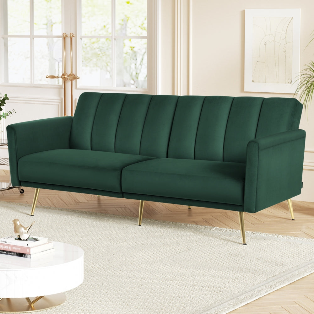 Velvet Sofa Bed - 3 Seater